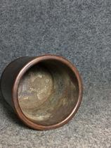 Timeout Hall Antique Ancient Play Old Bronze Ware Pure Copper Pen Holder Wenhouse Supplies Idle Pendulum of old and old objects to pick up