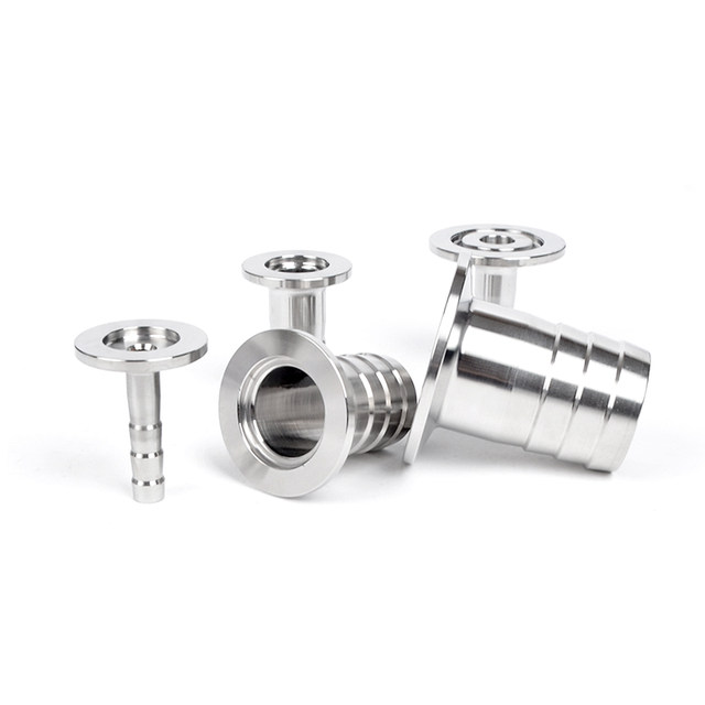 Stainless steel KF vacuum quick loading leather connection 304 vacuum pagoda hose air pipe joint 10 16 25 40 50