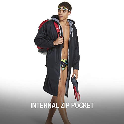 Speedo Swimming Training Windbreaker Warm Cardigan Bathrobe Cape Zipper Unisex Adult Coat Parka Jacket