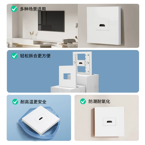 Тип 86, скрытая панель HDMI с прямым подключением, компьютер, HD-мультимедиа, линейный видеотелевизор высокой четкости 4K, настенная розетка HDMI