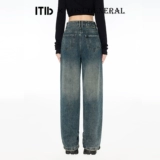 ITIB Дизайнерские ретро джинсы, длинные летние штаны, высокая талия, средней длины