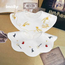 ins Harry Potter embroidery bib baby saliva towel Cotton Fashion anti-spit milk 360 degree rotating cute bib