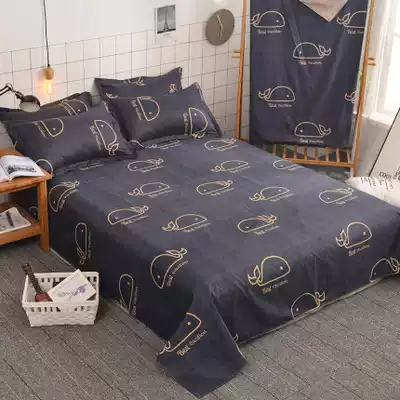 Fashionable high-end sheets whale single piece luxury encryption thickened student dormitory single sheet 1 5 1 8 sheets
