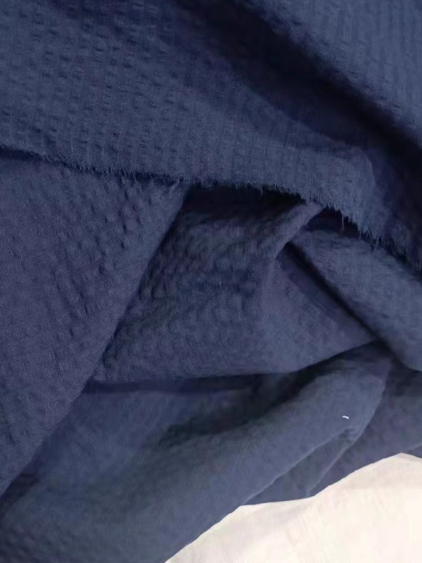 Free Shipping for Orders over 30, Pure Cotton Navy Blue Seersucker 1.0m Price