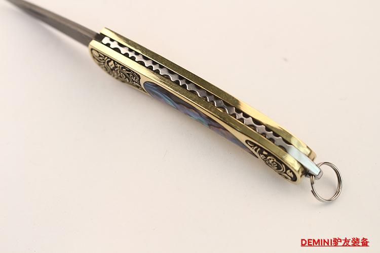 Damascus dao gấp ngoài trời dao thẳng móc chìa khóa dao nhỏ dao gọt trái cây dao nhỏ bỏ túi dao gấp có độ cứng cao - Công cụ Knift / công cụ đa mục đích