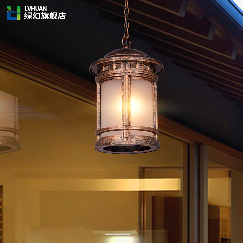 Outdoor Porch Rack Grape Rack Cool Kiosk Chandelia Courtyard Large Doorway Hallway Hallway Veranda Light American Field Garden Waterproof Light