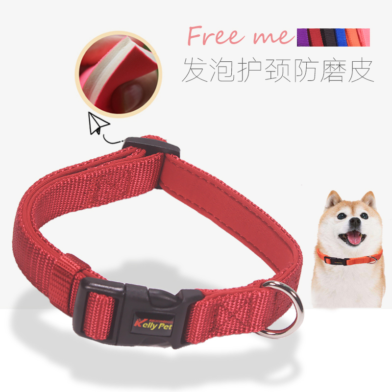 Dog collar dog ring small dog neck ring large dog neck ring anti-strangle medium dog traction rope Teddy pet supplies
