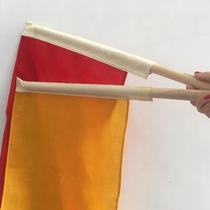 A Railway signal flag Railway safety red and yellow protective flag Railway three-color signal flag Railway shunting signal flag