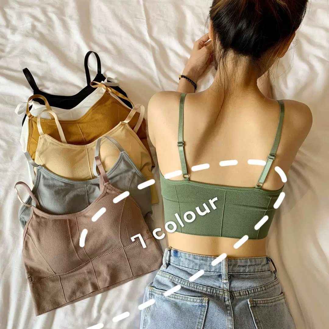 U-shaped Back Bra Tube Top Women Crop Top Daisy Pattern