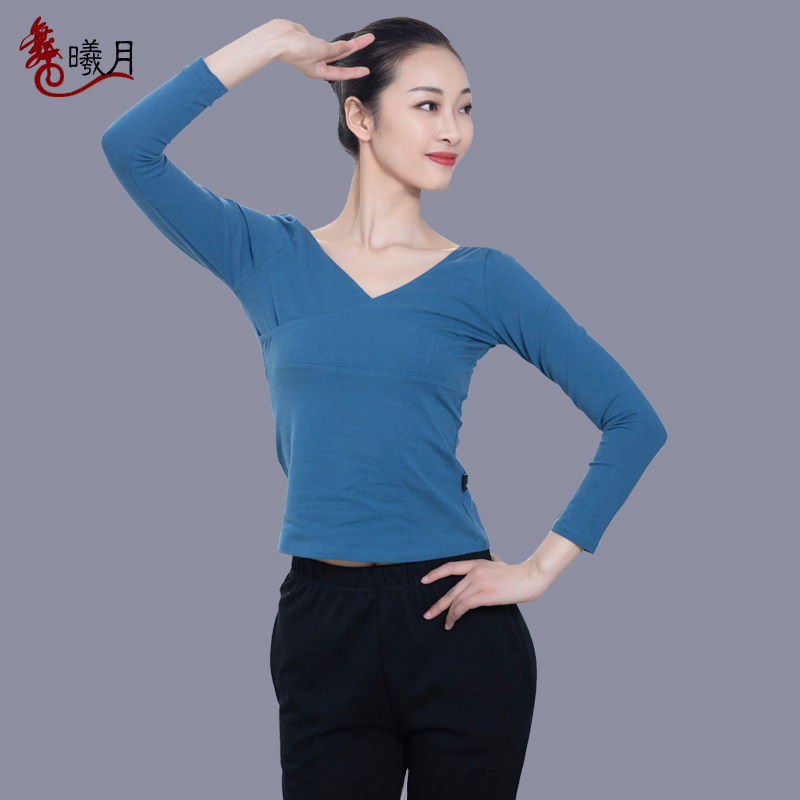 Dance Training Utiliti Women Adults V Collar Blouses China Classical Folk Dance Arts Instructor Special Base Training Suit Suit