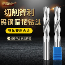Culvert numerical control alloy drill 50 degrees integral tungsten steel lengthened twist drill 2-17MM* 100 long straight shank au steel drill