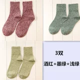 Утолщенные шерстяные носки для женщин осенью и зимой полны