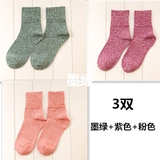 Утолщенные шерстяные носки для женщин осенью и зимой полны