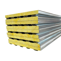 Rock wool board insulation board purification board foam color steel board partition wall sandwich board fireproof 50mm100 mechanism composite board