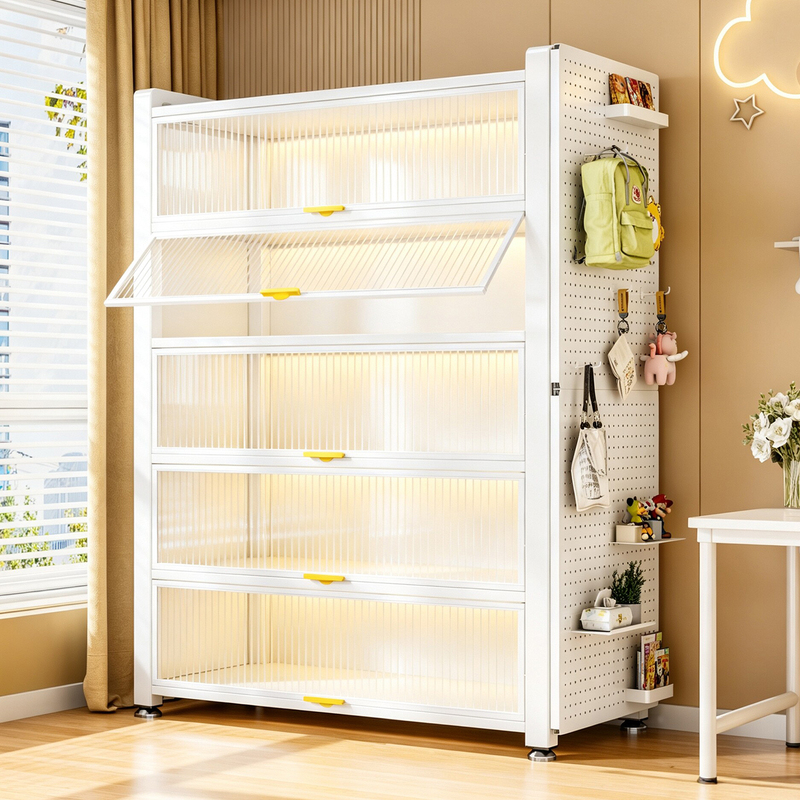 Steel Bookcase, Household Bookshelf, Floor-Standing Storage Rack, Multi-Layer Living Room Storage Cabinet, Iron Art Children's Toy Storage Cabinet Steel Bookcase, Household Bookshelf, Floor-Standing Storage Rack, Multi-Layer Living Room Storage Cabinet, Iron Art Children's Toy Storage Cabinet