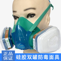 Baoweikang 3900 double-tank anti-virus mask set spray paint dust-proof chemical pesticide activated carbon filter box protection