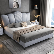 Light luxury technology cloth bed master bedroom modern simple small apartment double bed soft bag big bed Italian Net red cloth bed