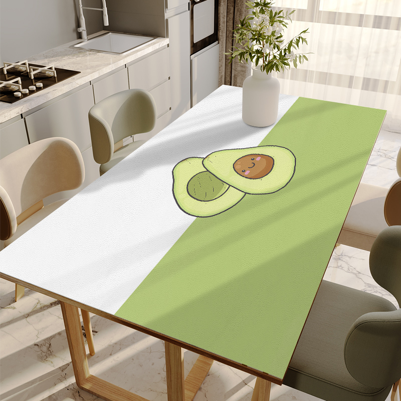 Tasteless silicone table cloth Nordic small clear new internet red ins wind fruit printed tea table cushion anti-oil and waterproof table cushion
