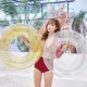 Nhận một bộ bơm hơi khi bạn đặt hàng] Vòng bơi giống với vòng pha lê người nổi tiếng bằng lưới dành cho người lớn và trẻ em. Phao cứu sinh hoàn toàn trong suốt - Cao su nổi