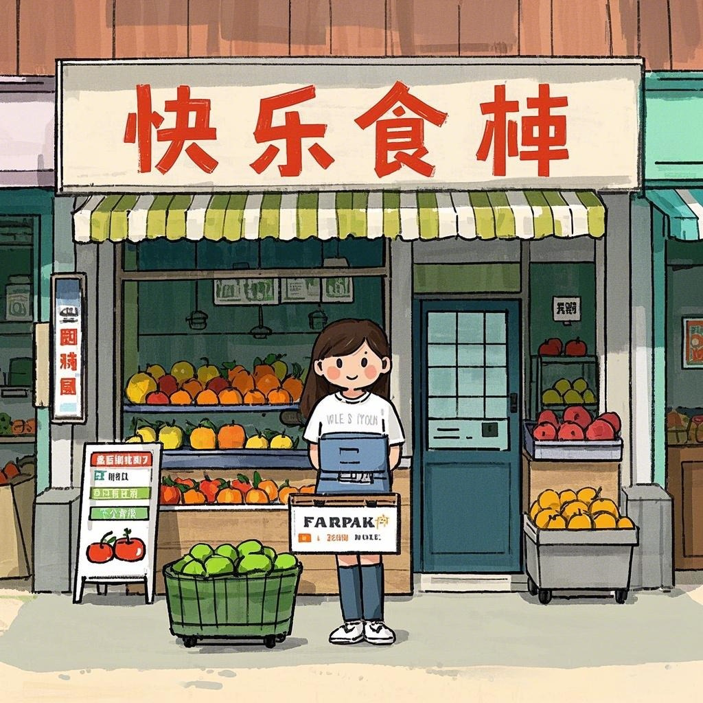 快乐食栈的LOGO