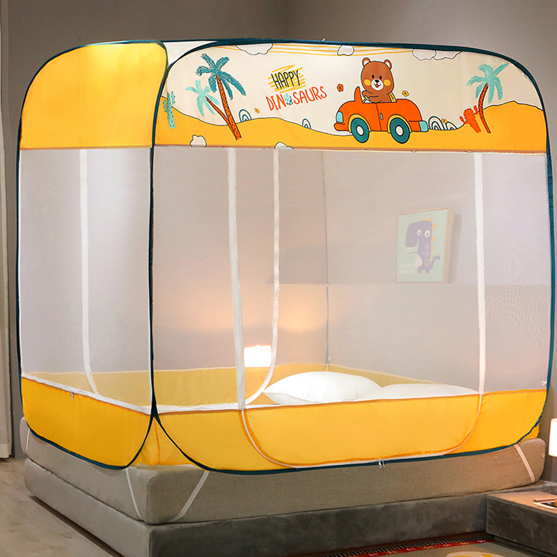 2022 new free installation of Mongolia Pack mosquito nets encryption convenient to remove and wash home anti-fall baby children can fold