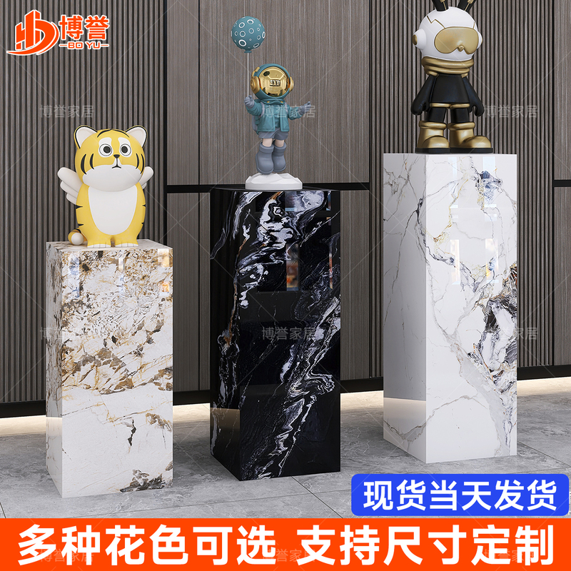 Marble Craft Ornament Base Heightening Platform for Guest Exhibition Halls, Hotel Floor Decoration, Rock Slab Flower Stand, Pillar Stone Pedestal Marble Craft Ornament Base Heightening Platform for Guest Exhibition Halls, Hotel Floor Decoration, Rock Slab Flower Stand, Pillar Stone Pedestal