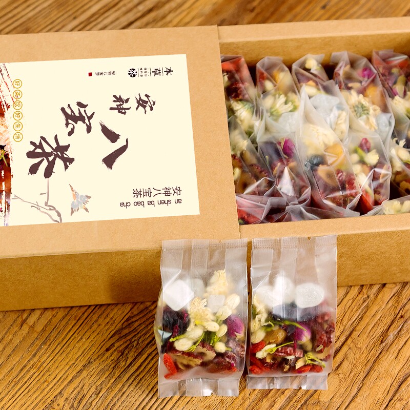 Tianxiang Eight-pao Tea Calming Aids Sleep Beauty Nourishing Skin Qi Blood Moisturizing Skin Gui Round Red Date Medlar Health Preserving Composition Flower Tea Lady
