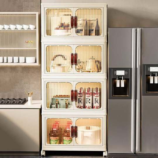 Plastic Foldable Cabinet, No Installation Required, Storage Cabinet for Baby Books, Clothes, Toys, Organizer, Children's Snack Storage Box