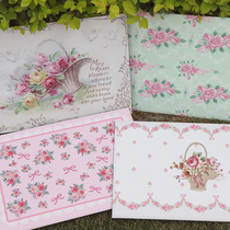 French four-color pot mat rose table mat restaurant leather anti-hot bowl mat coaster rectangular tea table insulation mat