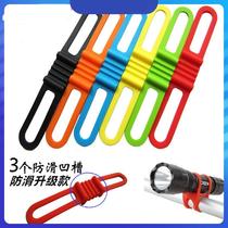 Support de lumière universel pour vélo clip de lumière en silicone hautement élastique sangle multifonctionnelle clip de lampe de poche support de lumière avant