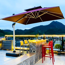 Yard Canopy Outdoor Beach Umbrella Courtyard Umbrella Commercial Pendulum Stall Sun Umbrella Villa Terrace Large Outdoor Rome Umbrella