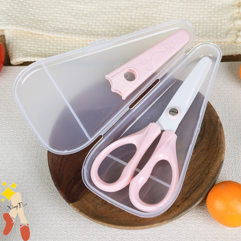 Children's non-staple food scissors ceramic take-out portable baby with gadgets to cut vegetables and noodles cooked food set baby