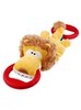 Dog Toy Pull Ring Tug-Of-War Plush Rubber Toy Durable Chew-Resistant Self-Entertainment Boredom Buster Pet Toy with Sound