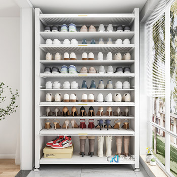 Large-Capacity Balcony Shoe Cabinet and Storage Cabinet Integrated Against the Wall with Doors, Sun-Proof and Waterproof Steel Shelves, New 2024 Hot Model