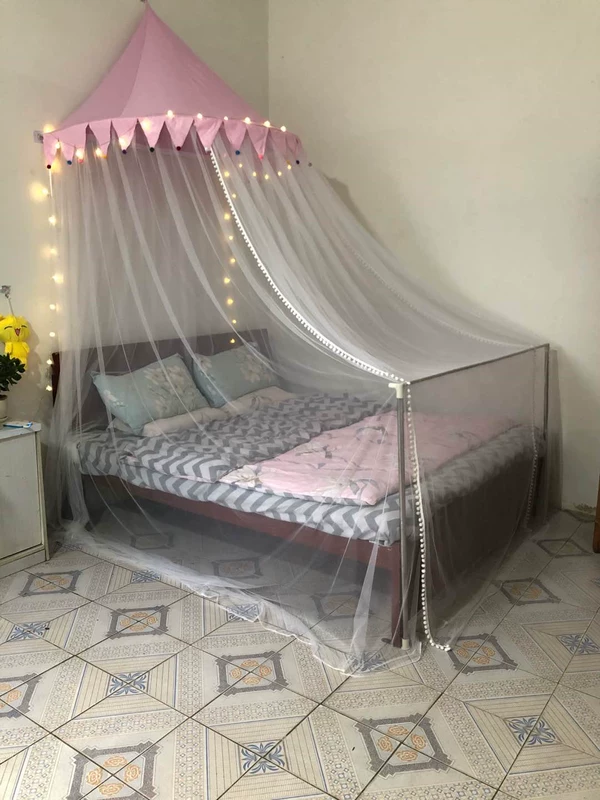 Khung chân giường đơn giản Khung chân giường cung điện Khung chân treo tường hình bán nguyệt phụ kiện đơn giản phụ kiện phụ kiện mái vòm lưới chống muỗi đặc biệt - Lưới chống muỗi