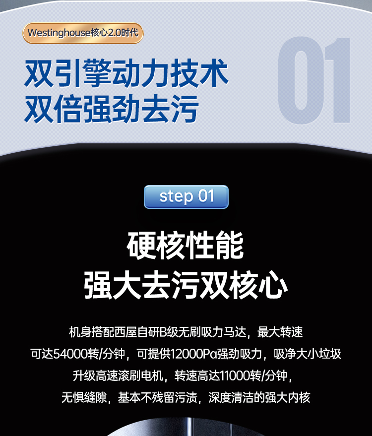 美国西屋 智能洗地机 全自动干湿清洁 图10