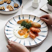 Night Market Stalls of Ceramics Day-Style Cutlery Creative Hand-painted Glazed Ceramic Dinner Plate Western Dining Trays Steak Tray Trays