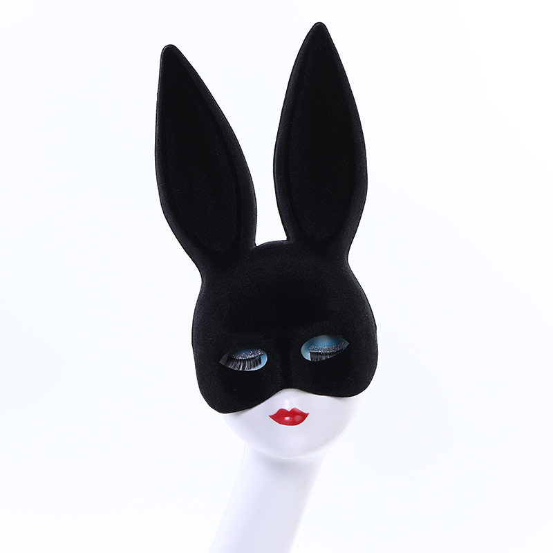 Cross Border Halloween Nightclub Bar Rabbit Mask Prom Show Half-Face Rabbit Girl Mask