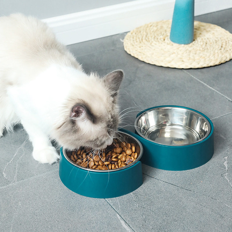 New pet bowl S-shaped simple design pet cat bowl anti-overturning dog bowl cat food bowl water bowl factory direct sales