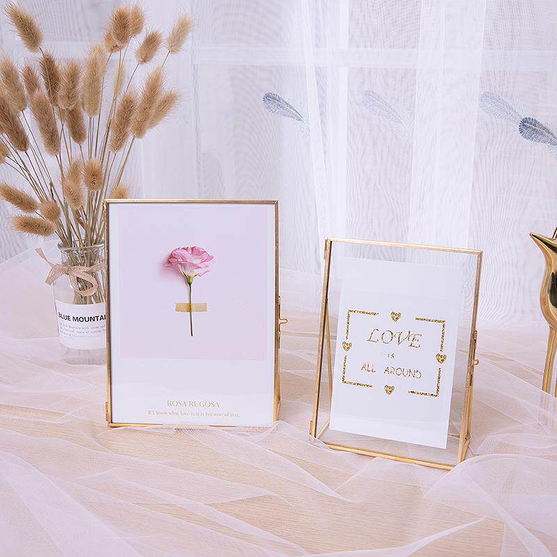 Nordic Minimalist Creative Modern Metal Glass Photo Frame Plant Specimen Clips Home Room Decorations Hem 67 inches-Taobao