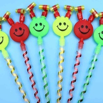 Large size 37cm smiling face blowing the dragon blowing the dragon whistle street stall hot selling childrens festival performance cheering props manufacturer