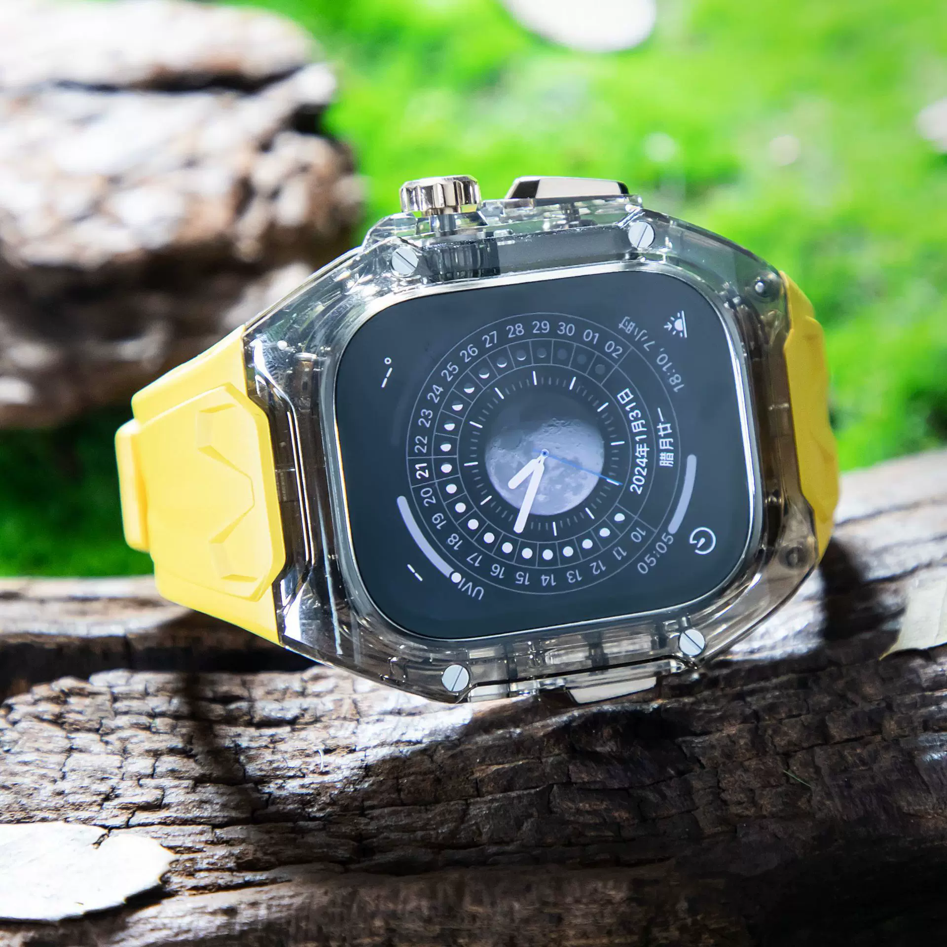 Применимый ремешок AppleWatch Apple Watch Apple Watch Ultra1/2 Edition iWATCH (iWatch Dai Lambo модифицирован прозрачный чехол S9 высокого уровня 49мм 49мм