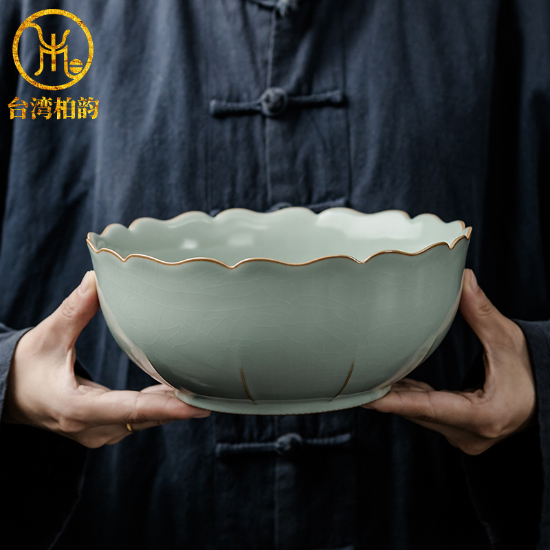 中国古玩 汝窯 筆洗 水孟 水盂 三足器 唐物 時代物 書道具