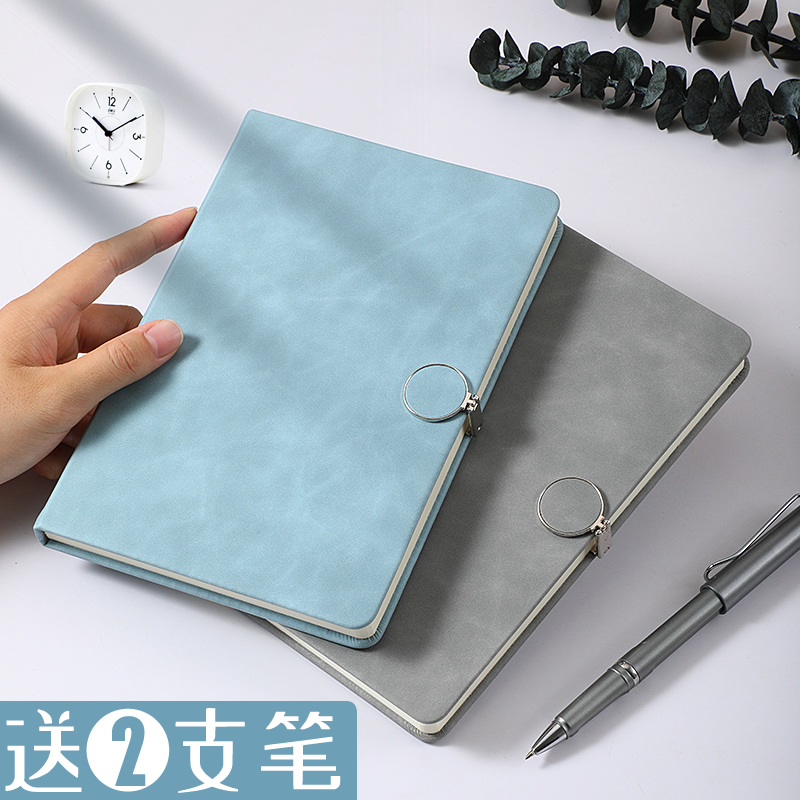 Notebook simple college student diary article art exquisite ins wind magnetic buckle hard leather cute girl heart hand account book beautiful retro creative net red work business office notepad customization