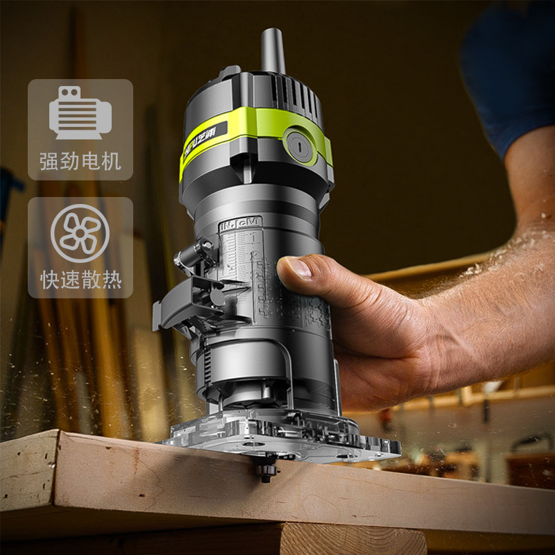 Germany Shibaura trimming machine woodworking multi-functional home decoration engraving bakelite milling high power slotting machine small gong machine