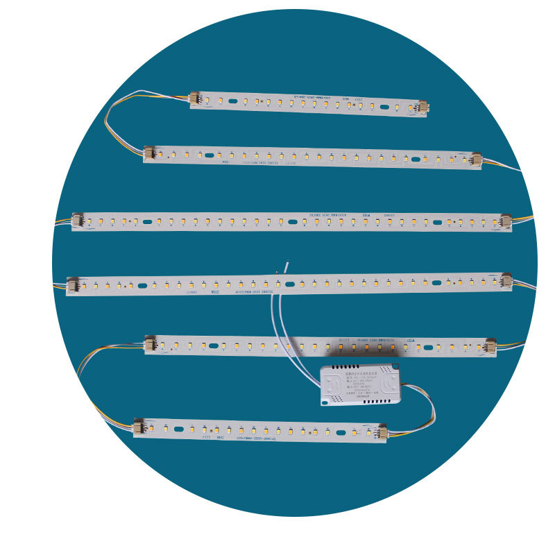 Led Strip Light Panel, Round Three-Color Dimming Patch Light Panel, Bedroom Living Room Ceiling Light Replacement Light Core