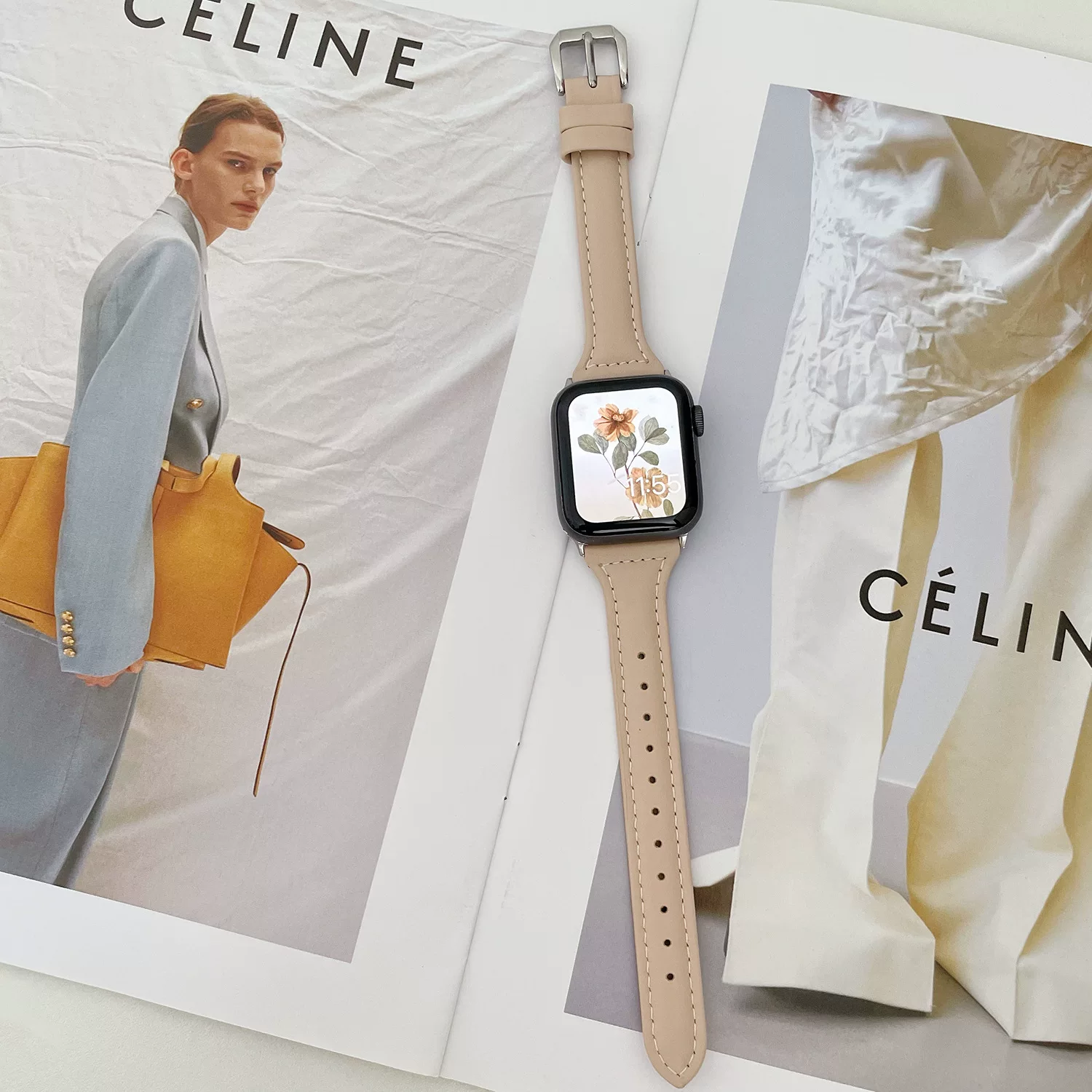 Подходит для ремешка Redmi Watch 4 5 Active Xiaomi Mi Band 8pro/9pro удлиненный подлинная кожа обратная пряжка RedmiWatch3 нейлоновый магнитный браслет спортивный красный часы2/3 Xiaomi watch