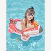 Infant and toddler swimming ring sitting ring water park aircraft anti-rollover baby inflatable swimming armpit floating ring