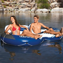 Outdoor water inflatable double deck chair single seat adult water floating drainage amusement park inflatable hammock