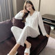 Japanese white long-sleeved pajamas for women spring and autumn pure cotton 2021 new princess style sweet home clothes can be worn outside